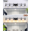 Parrot Uncle Jasper Modern Clear Glass 6-Light Bathroom Vanity Light
