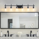 Parrot Uncle Jasper Modern Clear Glass 6-Light Bathroom Vanity Light
