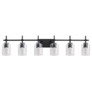 Parrot Uncle Jasper Modern Clear Glass 6-Light Bathroom Vanity Light
