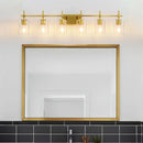 Parrot Uncle Jasper Modern Clear Glass 6-Light Bathroom Vanity Light