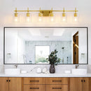 Parrot Uncle Jasper Modern Clear Glass 6-Light Bathroom Vanity Light