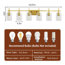 Parrot Uncle Jasper Modern Clear Glass 6-Light Bathroom Vanity Light