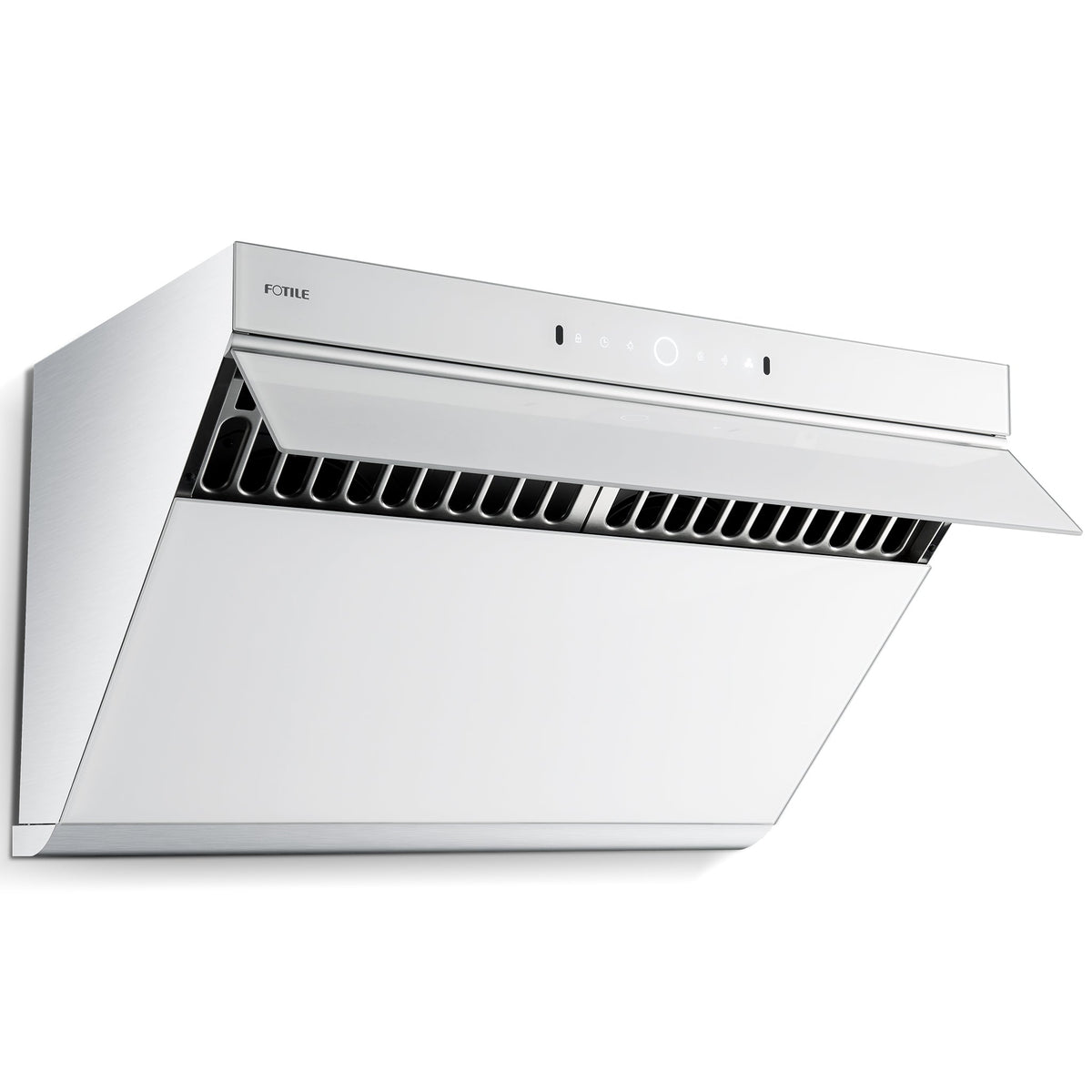 Fotile 30-Inch Prestige Inclined Vent Under-Cabinet / Wall-Mount Range Hood with Dual DC Motors, 1000 Max EQUIV. CFM, Motion Activation and 38dB Quiet Operation in White (JQG7505-W)