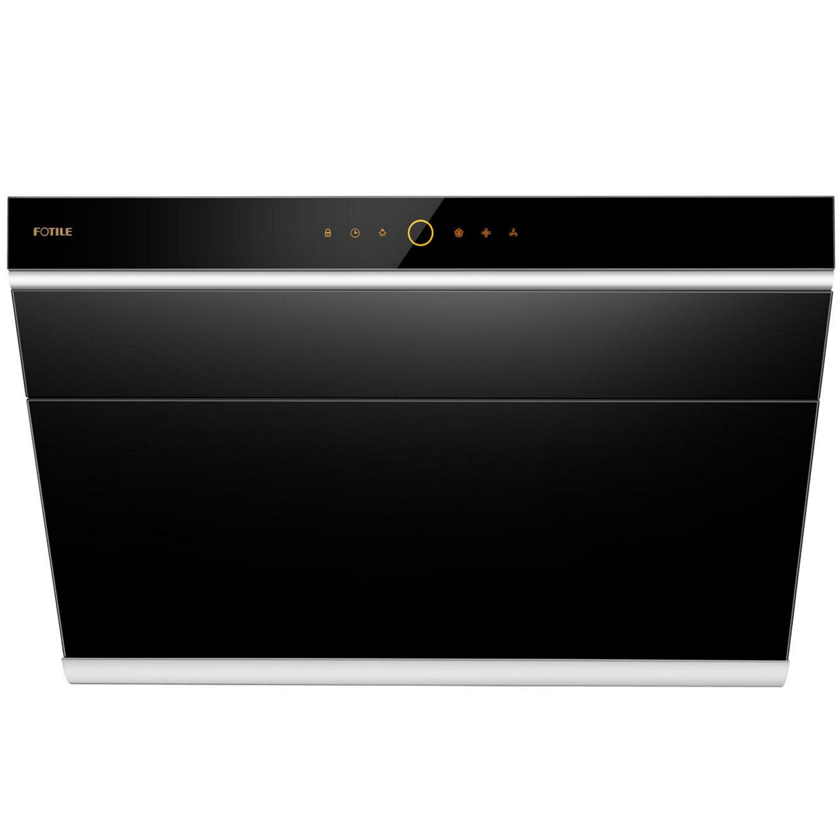 Fotile 30-Inch Prestige Inclined Vent Under-Cabinet / Wall-Mount Range Hood with Dual DC Motors, 1000 Max EQUIV. CFM, Motion Activation and 38dB Quiet Operation in Black Tempered Glass (JQG7505)