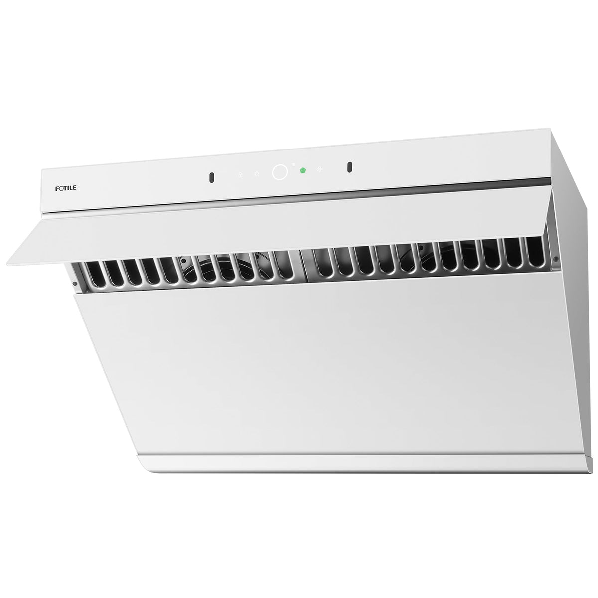 Fotile 30-Inch Prestige Performance Inclined Vent Under-Cabinet / Wall-Mount Range Hood with Dual DC Motors, 1100 Max EQUIV. CFM, Motion Activation, and Sync Connect in White (JQG7507-W)