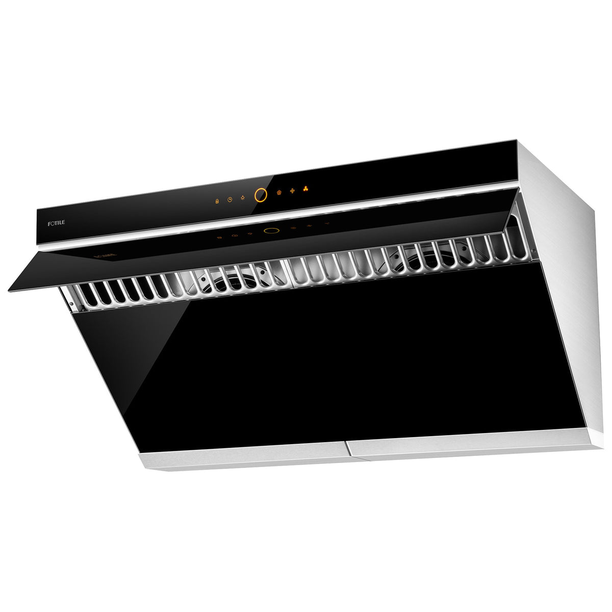 Fotile 36-Inch Prestige Inclined Vent Under-Cabinet / Wall-Mount Range Hood with Dual DC Motors, 1000 Max EQUIV. CFM and Motion Activation in Black (JQG9006)