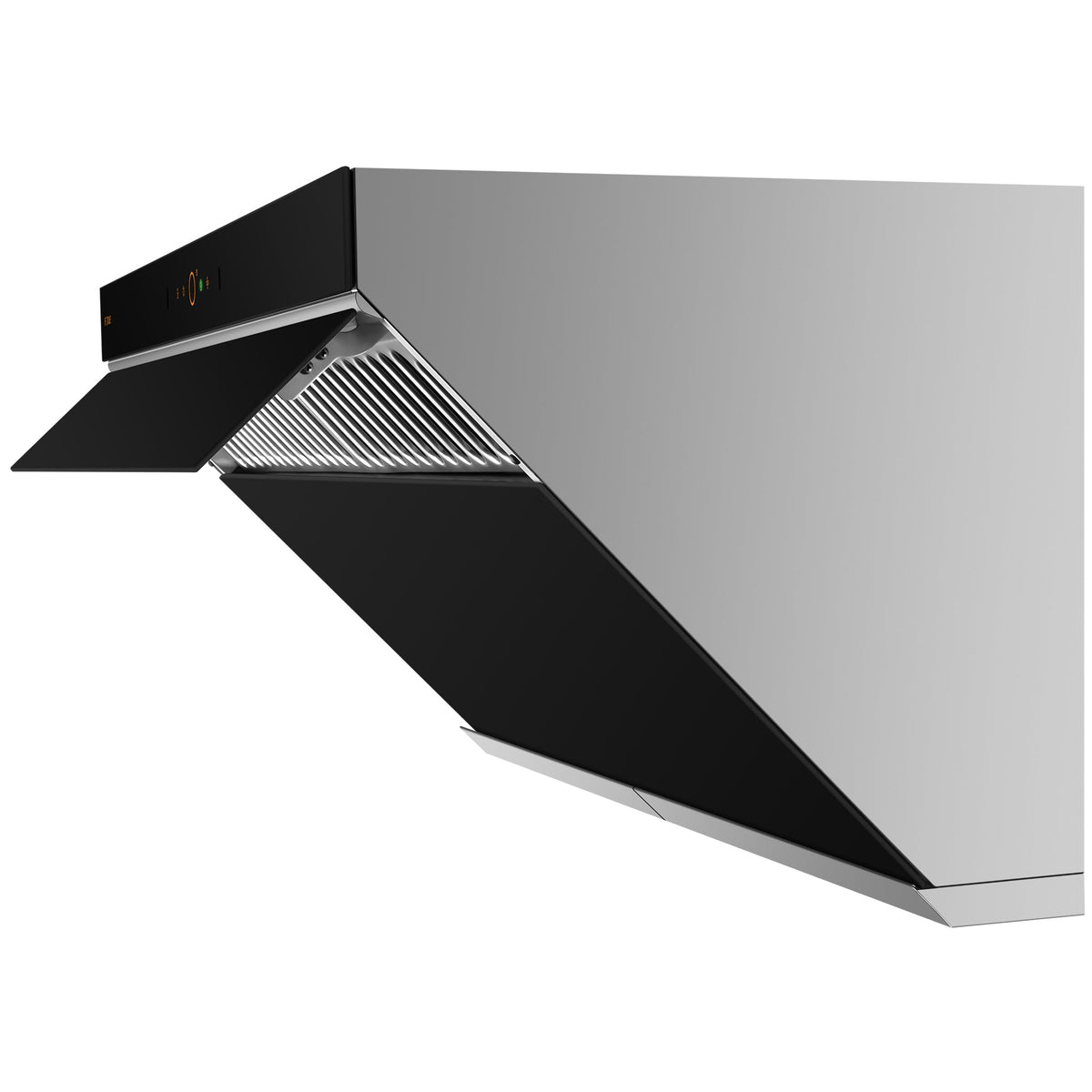 Fotile 36-Inch Prestige Performance Inclined Vent Under-Cabinet / Wall-Mount Range Hood with Dual DC Motors, 1100 Max EQUIV. CFM, Motion Activation, and Sync Connect in Black Tempered Glass (JQG9007)