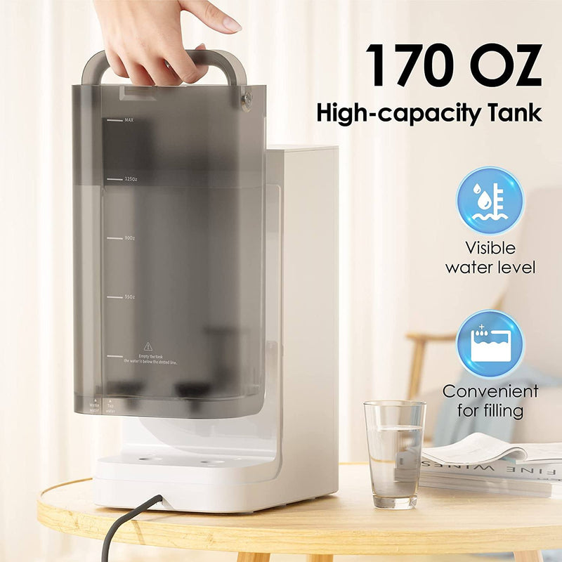 Waterdrop Countertop Reverse Osmosis Water Filter System, 6-stage Filtration, with Smart Display, White (WD-K19-S)