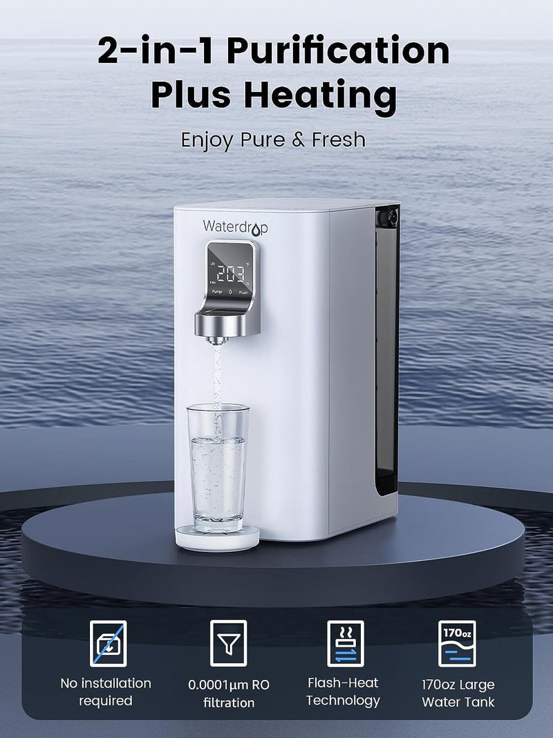 Waterdrop Instant Hot Countertop RO System (WD-K19-H)