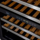 Kucht 24-Inch Freestanding Dual Zone 52-Wine Bottles Wine Cooler in Stainless Steel (D24US)