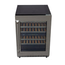 Kucht 24-Inch Freestanding Dual Zone 52-Wine Bottles Wine Cooler in Stainless Steel (D24US)