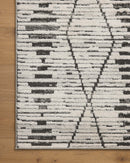 Loloi Kamala Transitional in Charcoal and Dove 6' 7" x 9' 6" Area Rug (KAM-02)