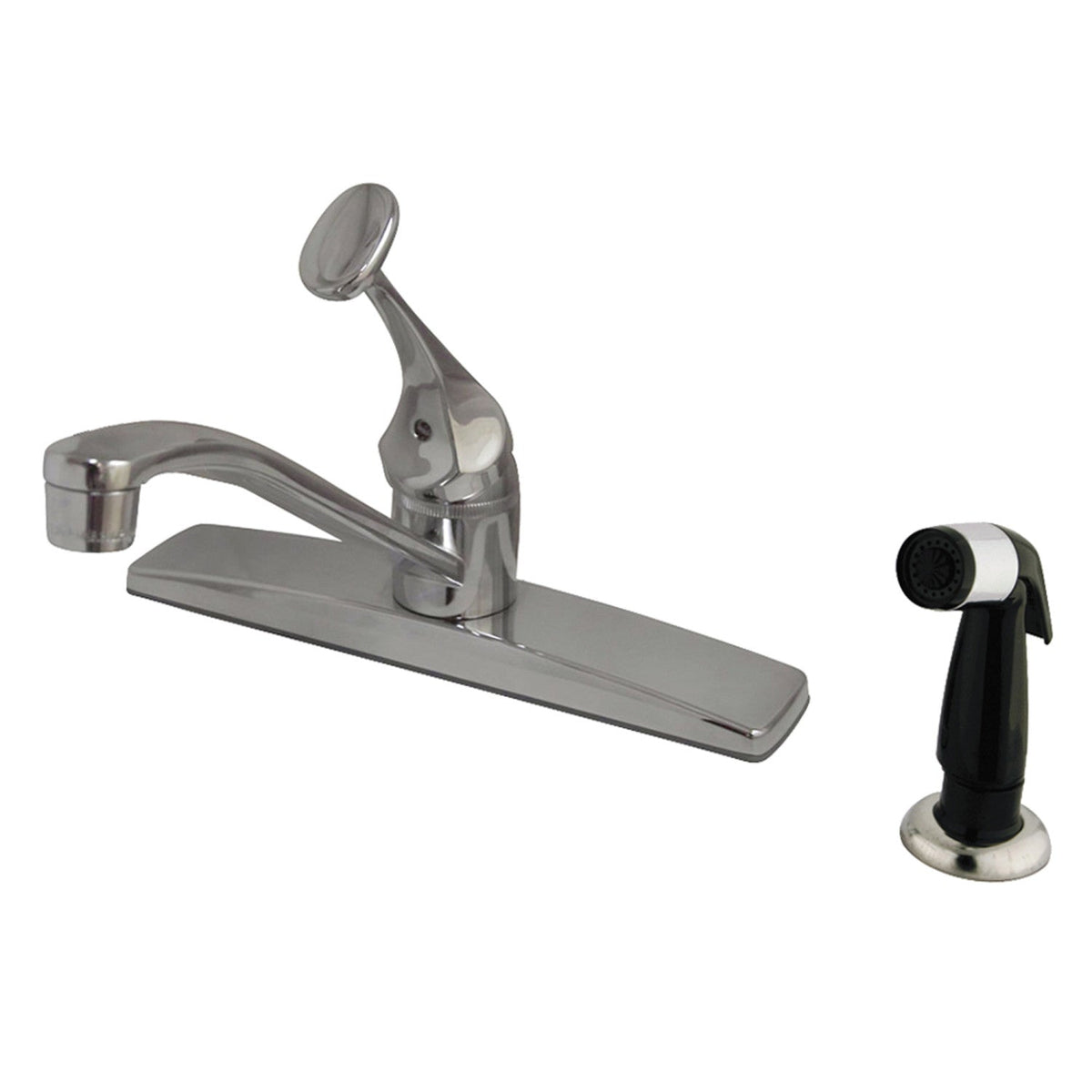 Columbia Single-Handle 8" Centerset Kitchen Faucet with Side Sprayer in Polished Chrome