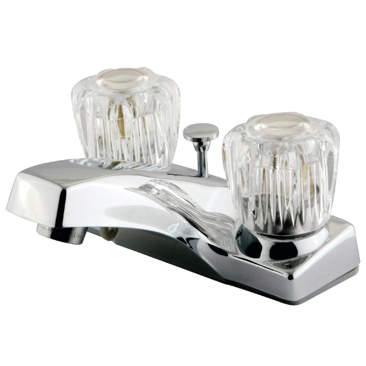 Columbia Double-Handle 4" Centerset Bathroom Faucet with Brass Pop-Up in Polished Chrome