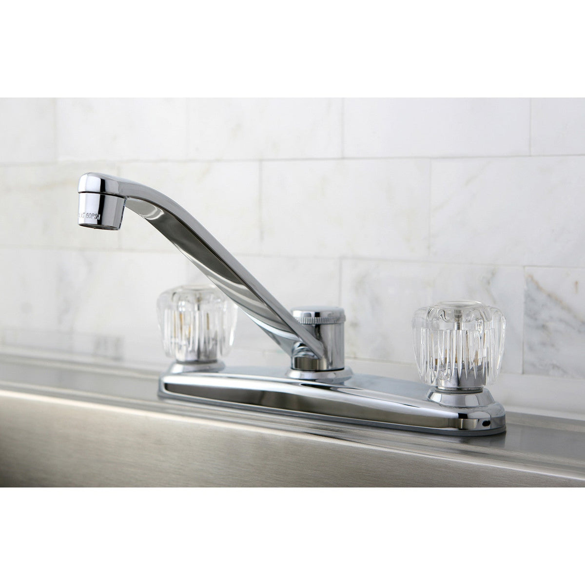 Americana Double-Handle 8" Centerset Kitchen Faucet in Polished Chrome