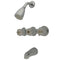 Kingston Brass Triple-Handle Tub and Shower Faucet, Polished Chrome (KB131)