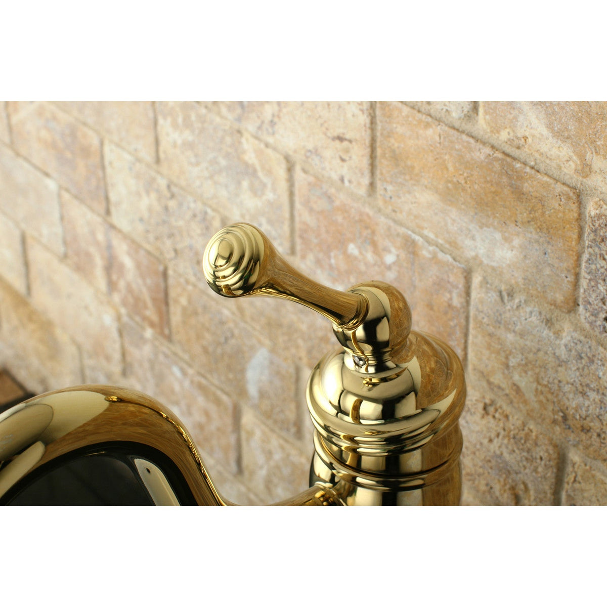 Heritage Single-Handle Vessel Sink Faucet in Polished Brass