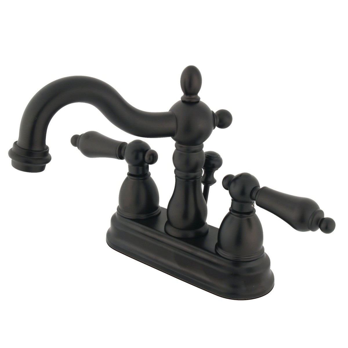 Heritage Double-Handle 4" Centerset Bathroom Faucet with Pop-Up Drain in Oil Rubbed Bronze