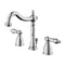 Kingston Brass Heritage Widespread Bathroom Faucet with Pop-Up Drain, Polished Chrome (KB1971AL)