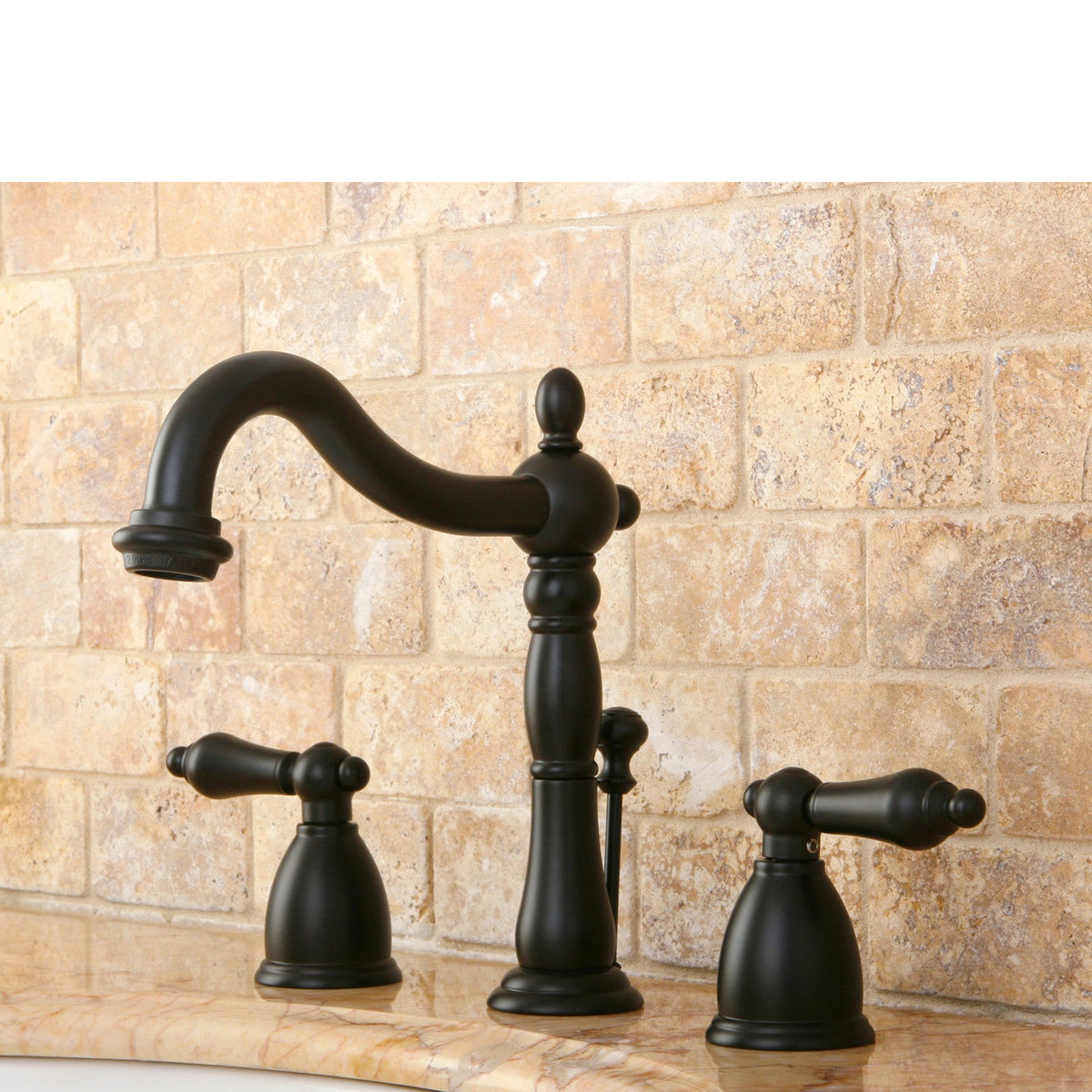 Heritage Widespread Bathroom Faucet with Pop-Up Drain in Oil Rubbed Bronze