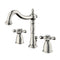 Kingston Brass Heritage Widespread Bathroom Faucet with Brass Pop-Up, Polished Nickel (KB1976AX)
