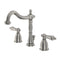 Kingston Brass Heritage Widespread Bathroom Faucet with Pop-Up Drain, Brushed Nickel (KB1978AL)