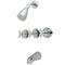 Kingston Brass Victorian Triple-Handle Tub and Shower Faucet, Polished Chrome (KB231AX)