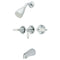 Kingston Brass Victorian Triple-Handle Tub and Shower Faucet, Polished Chrome (KB231PL)