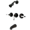 Kingston Brass Victorian Triple-Handle Tub and Shower Faucet, Oil Rubbed Bronze (KB235PL)