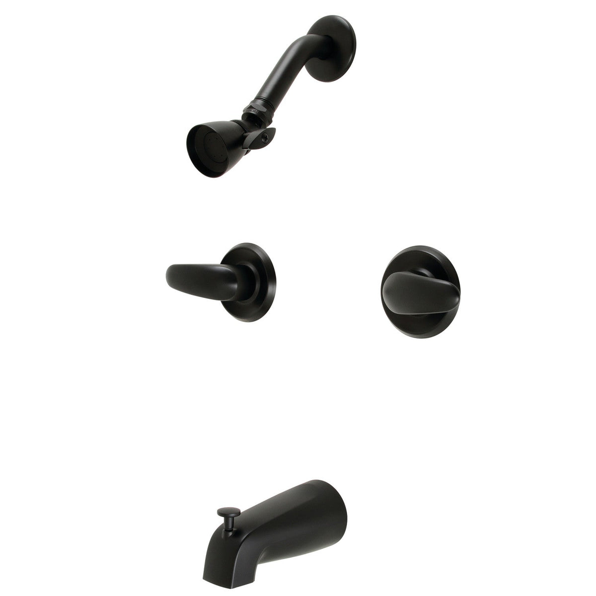 Legacy Double-Handle Tub and Shower Faucet in Matte Black