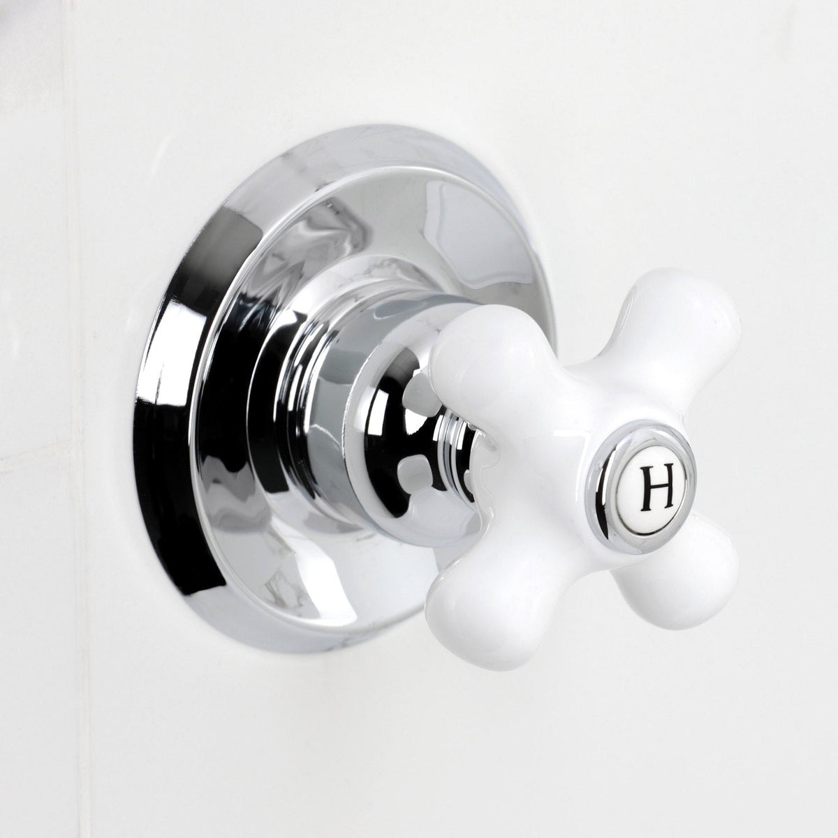 Victorian Double-Handle Shower Faucet in Polished Chrome
