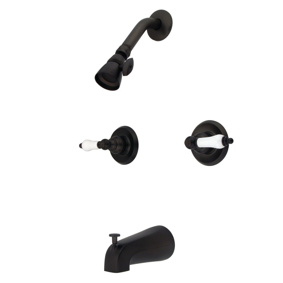 Victorian Double-Handle Tub and Shower Faucet in Oil Rubbed Bronze