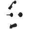 Kingston Brass Magellan Double-Handle Tub and Shower Faucet, Oil Rubbed Bronze (KB245)