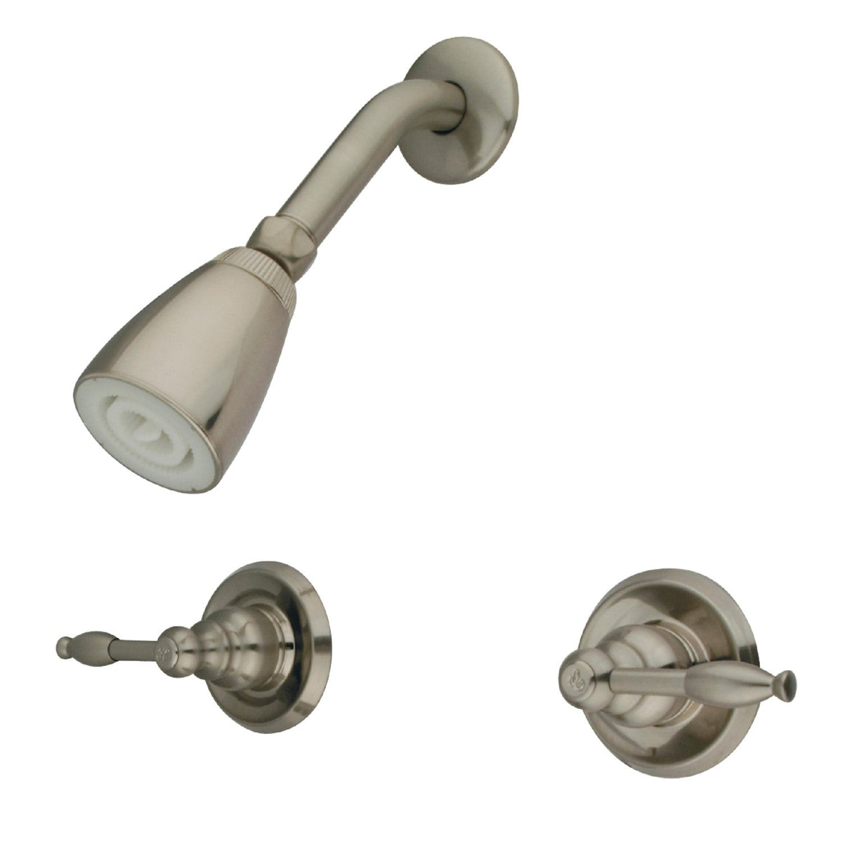 Knight Double-Handle Shower Faucet in Brushed Nickel