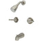 Kingston Brass Magellan Double-Handle Tub and Shower Faucet, Brushed Nickel (KB248)