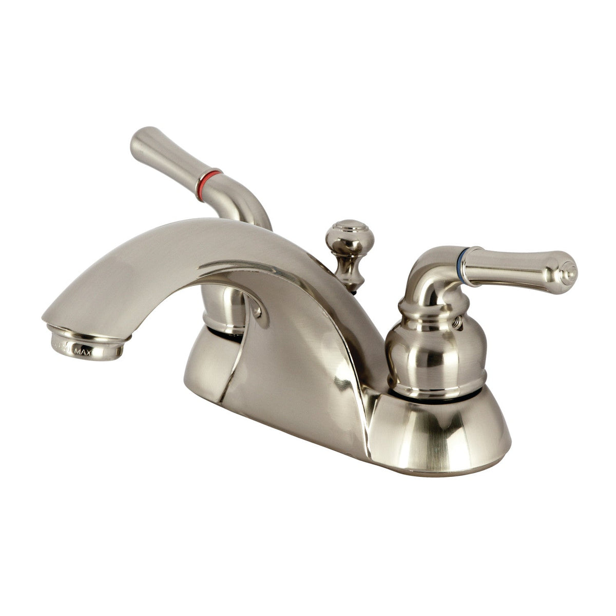Naples Double-Handle 4" Centerset Bathroom Faucet with Pop-Up Drain in Brushed Nickel
