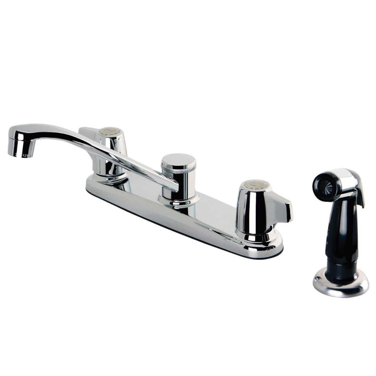 Magellan Double-Handle 8" Centerset Kitchen Faucet with Side Sprayer in Polished Chrome