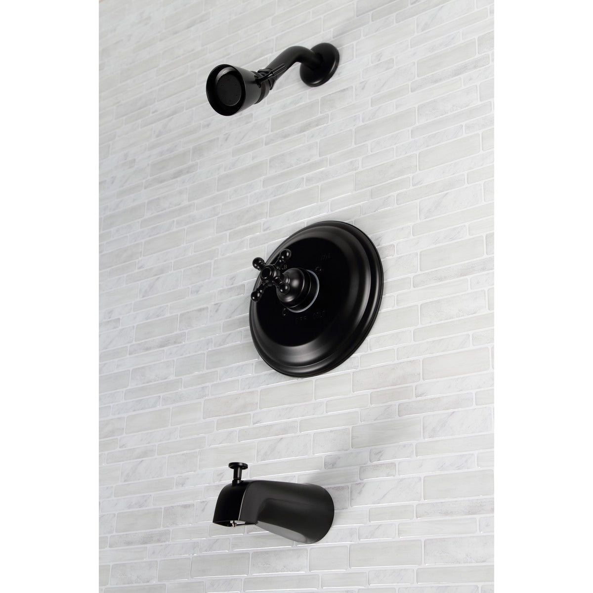Metropolitan Single-Handle Pressure Balanced Tub and Shower Faucet in Matte Black