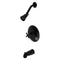 Kingston Brass Metropolitan Single-Handle Pressure Balanced Tub and Shower Faucet, Matte Black (KB2630BX)