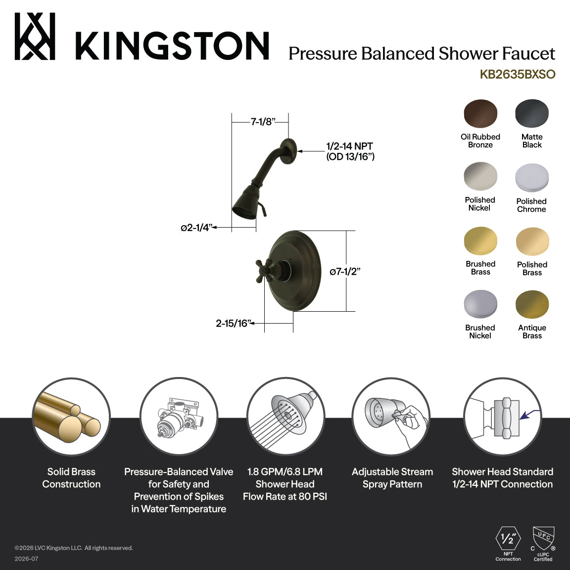 Metropolitan Single-Handle Pressure Balanced Shower Faucet in Polished Chrome