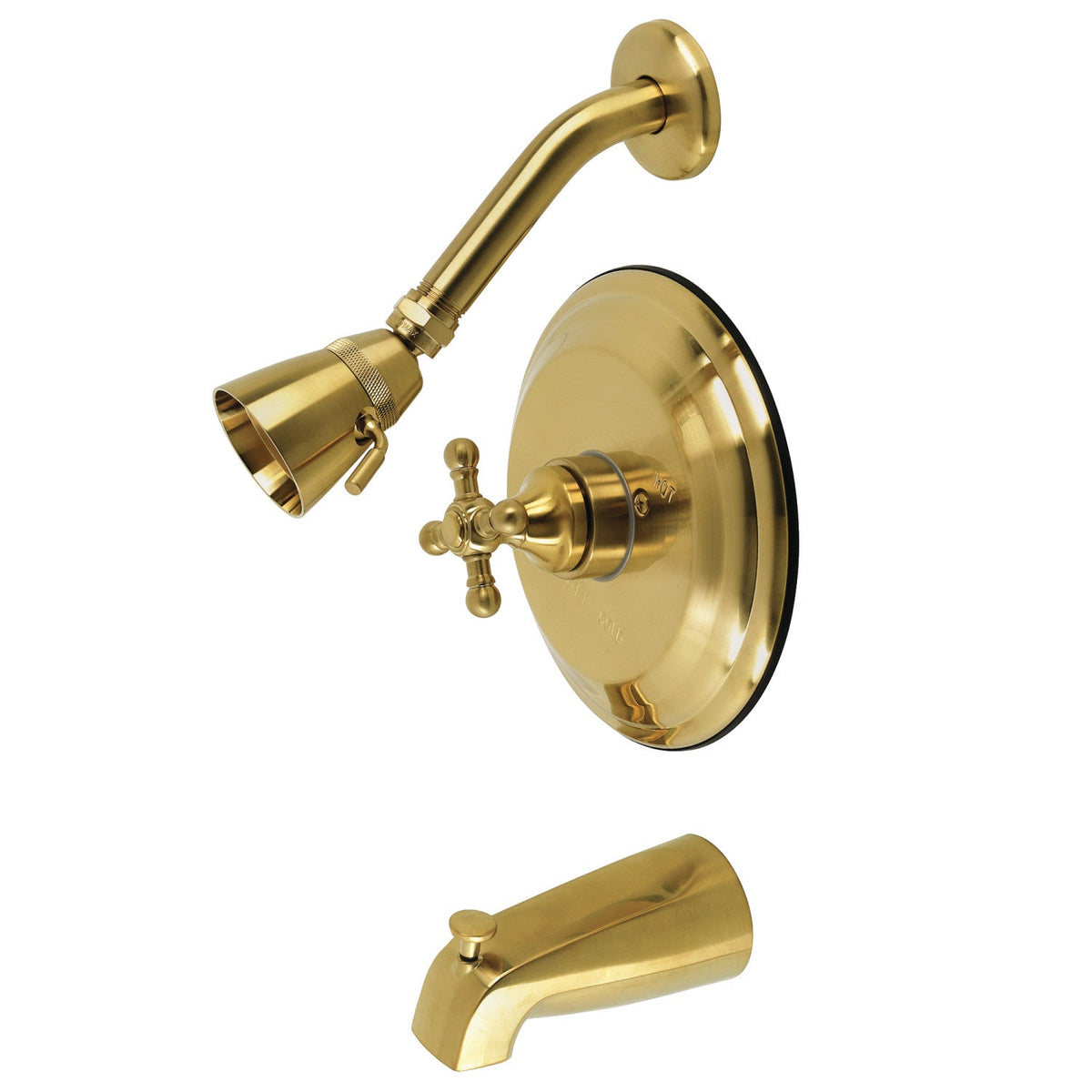 Metropolitan Single-Handle Pressure Balanced Tub and Shower Faucet in Brushed Brass