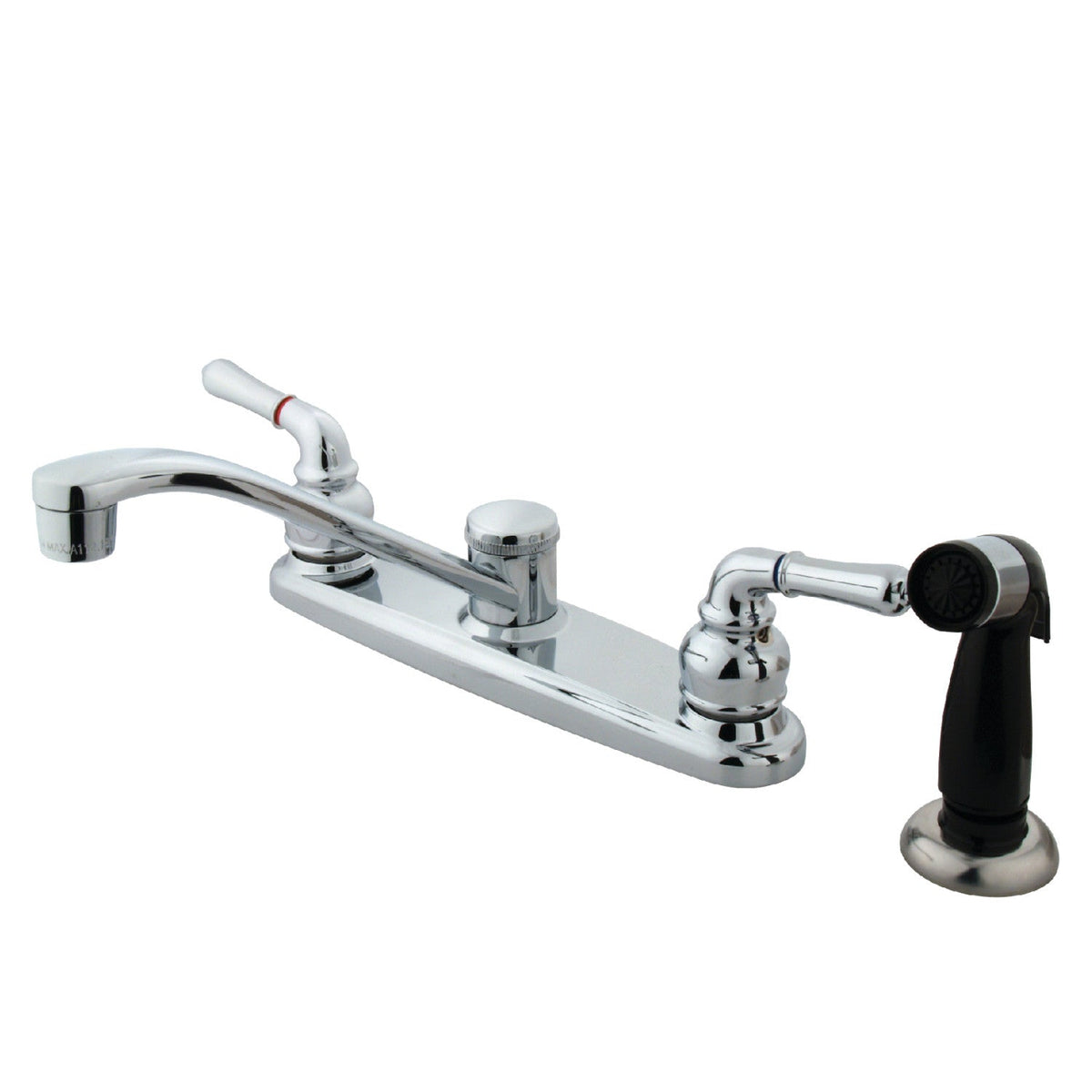 Magellan Double-Handle 8" Centerset Kitchen Faucet with Side Sprayer in Polished Chrome