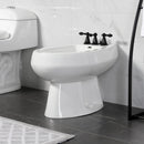 Kingston Brass Victorian Three-Handle Bidet Faucet with Brass Pop-Up, Matte Black (KB320AL)