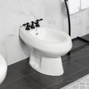 Kingston Brass Victorian Three-Handle Bidet Faucet with Brass Pop-Up, Matte Black (KB320AL)
