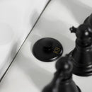 Kingston Brass Victorian Three-Handle Bidet Faucet with Brass Pop-Up, Matte Black (KB320AL)