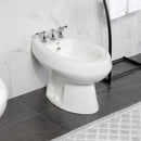 Kingston Brass Victorian Three-Handle Bidet Faucet with Brass Pop-Up, Polished Chrome (KB321AL)