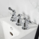 Kingston Brass Victorian Three-Handle Bidet Faucet with Brass Pop-Up, Polished Chrome (KB321AL)