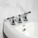 Kingston Brass Victorian Three-Handle Bidet Faucet with Brass Pop-Up, Polished Chrome (KB321AL)