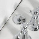 Kingston Brass Victorian Three-Handle Bidet Faucet with Brass Pop-Up, Polished Chrome (KB321AL)