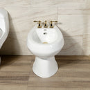 Kingston Brass Victorian Three-Handle Bidet Faucet with Brass Pop-Up, Polished Brass (KB322AL)